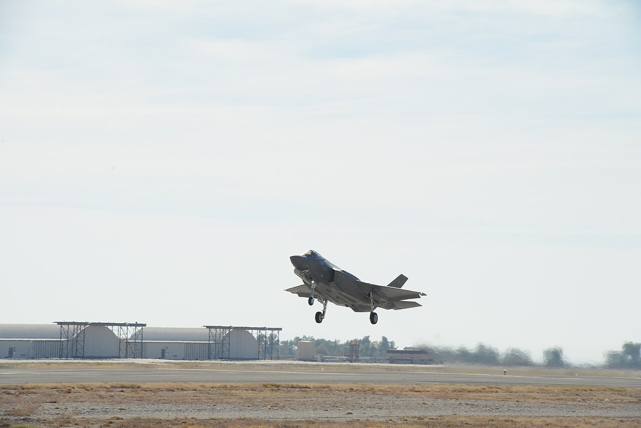F-35A landing at Luke Air Force Base, Arizona