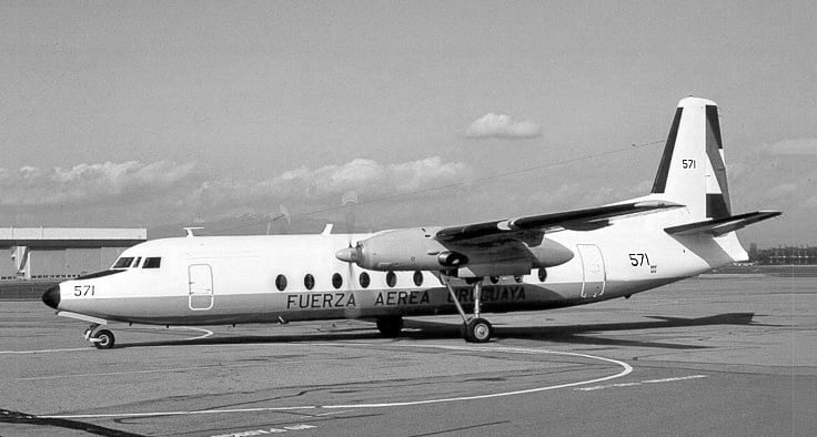 Fairchild FH-227 painted as Uruguayan Air Force T-571 for the 1993 film Alive