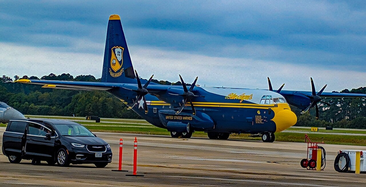 Blue Angels C-130J Fat Albert 170000 at NAS Oceana The Blue Angels' C-130J Super Hercules Fat Albert, BuNo 170000, taxiing at NAS Oceana in 2024