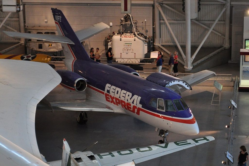 FedEx Falcon 20 N8FE on display