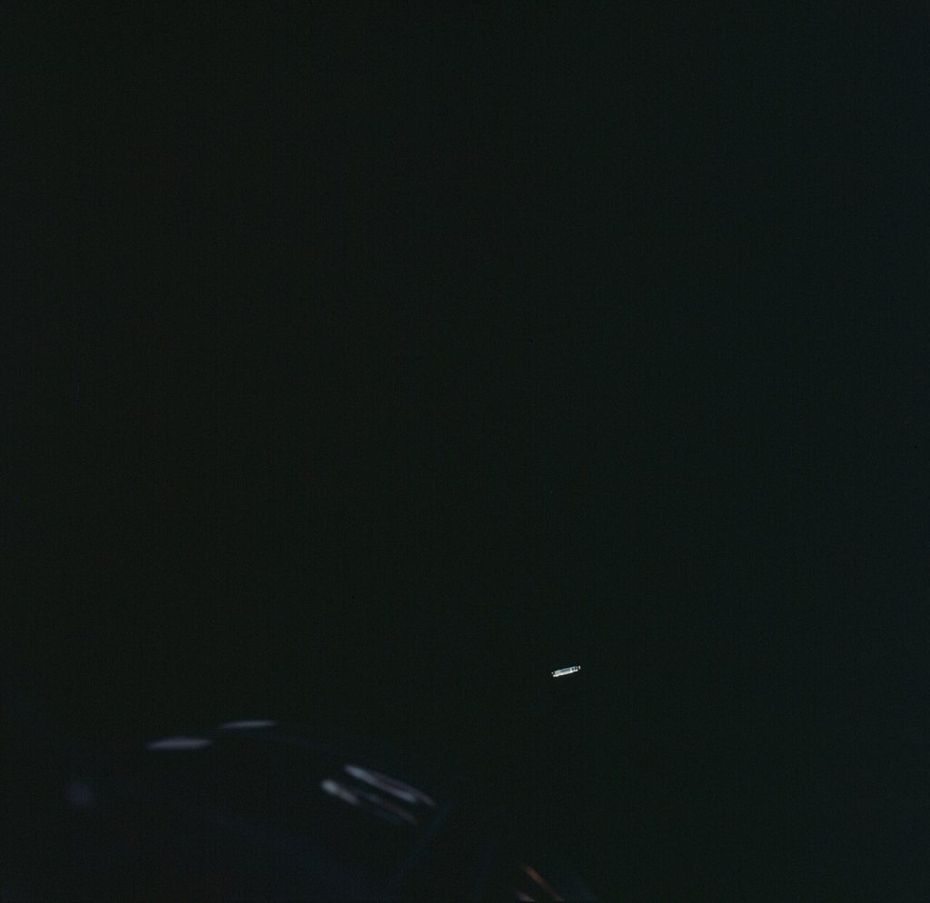 The Agena target vehicle photographed from Gemini 8, March 1966