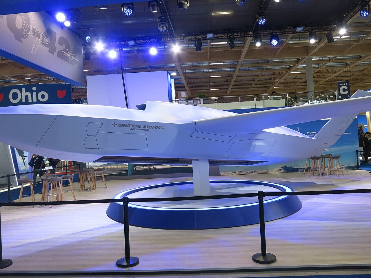 General Atomics uncrewed combat air vehicle displayed at the Paris Air Show 2025