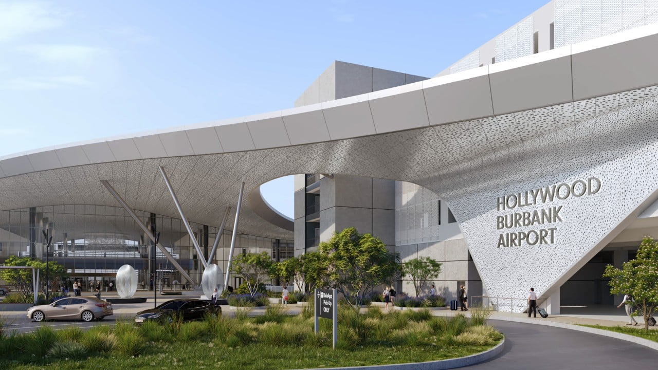 Rendering of the new Hollywood Burbank Airport passenger terminal