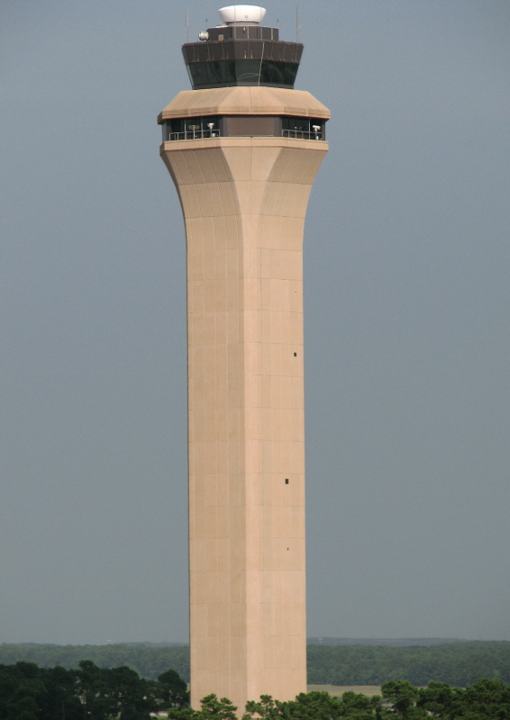 Air traffic control tower at Houston George Bush Intercontinental Airport