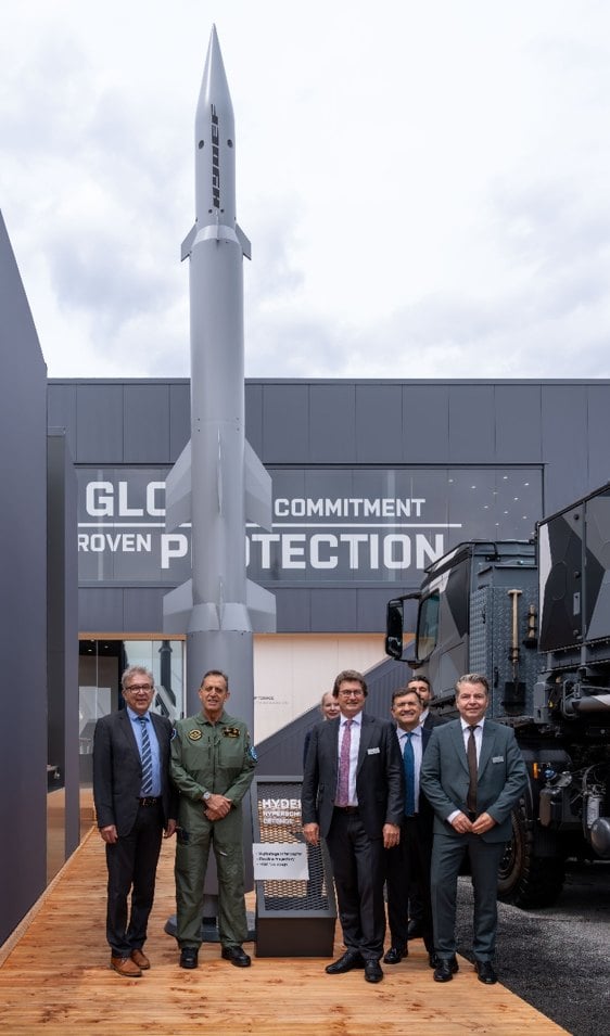 Full-scale model of the HYDEF hypersonic interceptor at ILA Berlin 2026