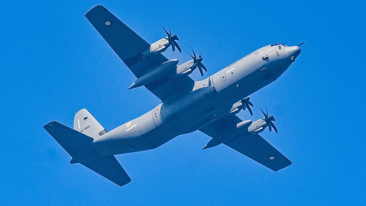 Indian Air Force C-130J Super Hercules An Indian Air Force C-130J-30 Super Hercules transport aircraft