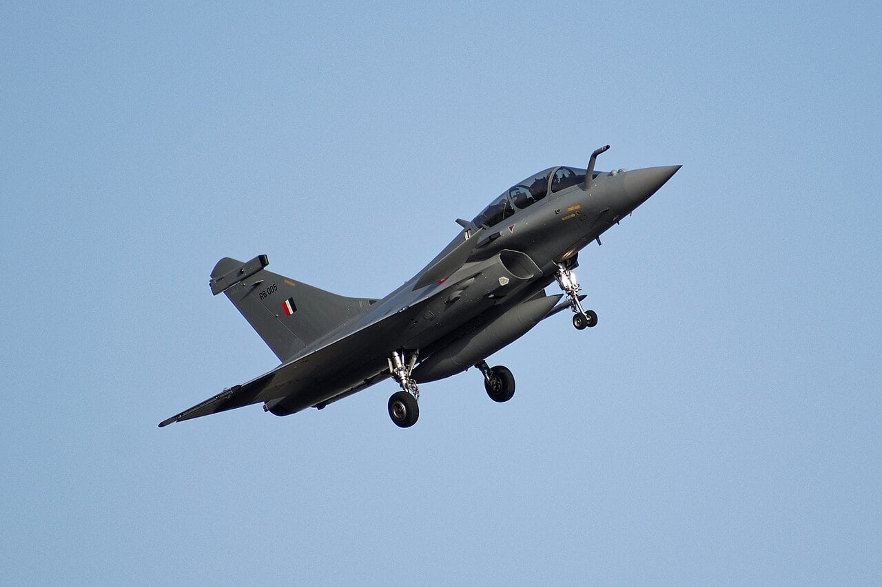 Indian Air Force Rafale RB005 taking off Indian Air Force Dassault Rafale RB005 taking off