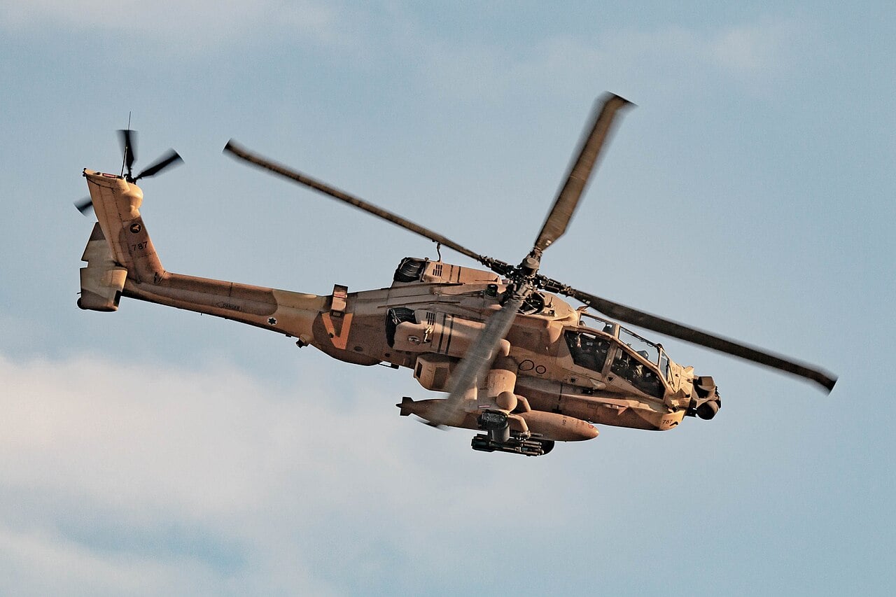Israeli Air Force Apache in flight