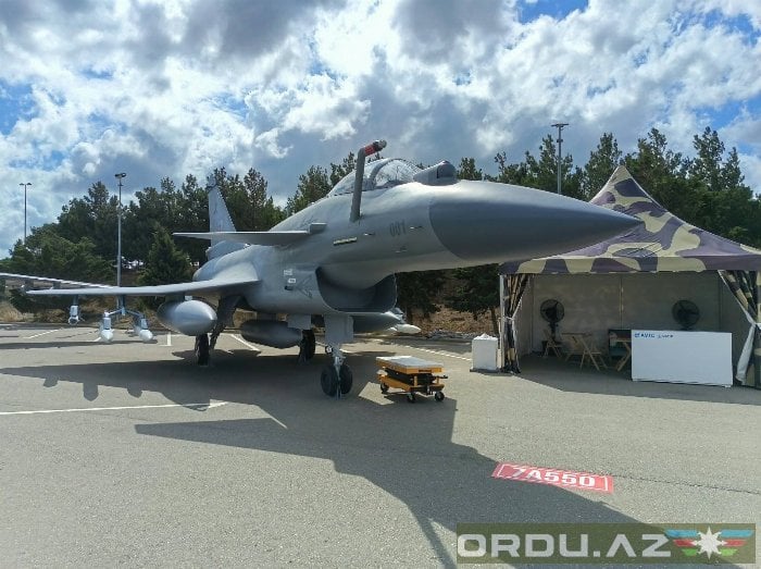 J-10CE mock-up in Azerbaijan Air Force markings at ADEX 2026