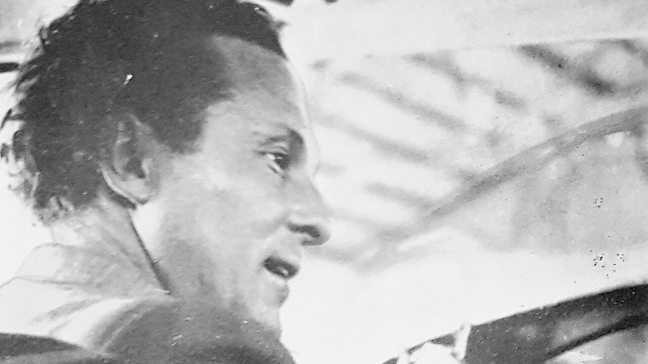 Jean Mermoz, Aéropostale pilot Black and white portrait of French Aéropostale pilot Jean Mermoz in profile at the controls