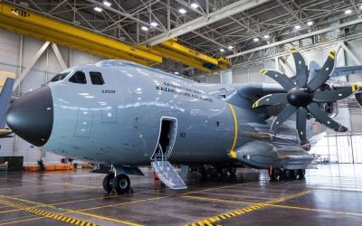 Kazakhstan’s Second Airbus A400M Rolls Out in Gloss Grey