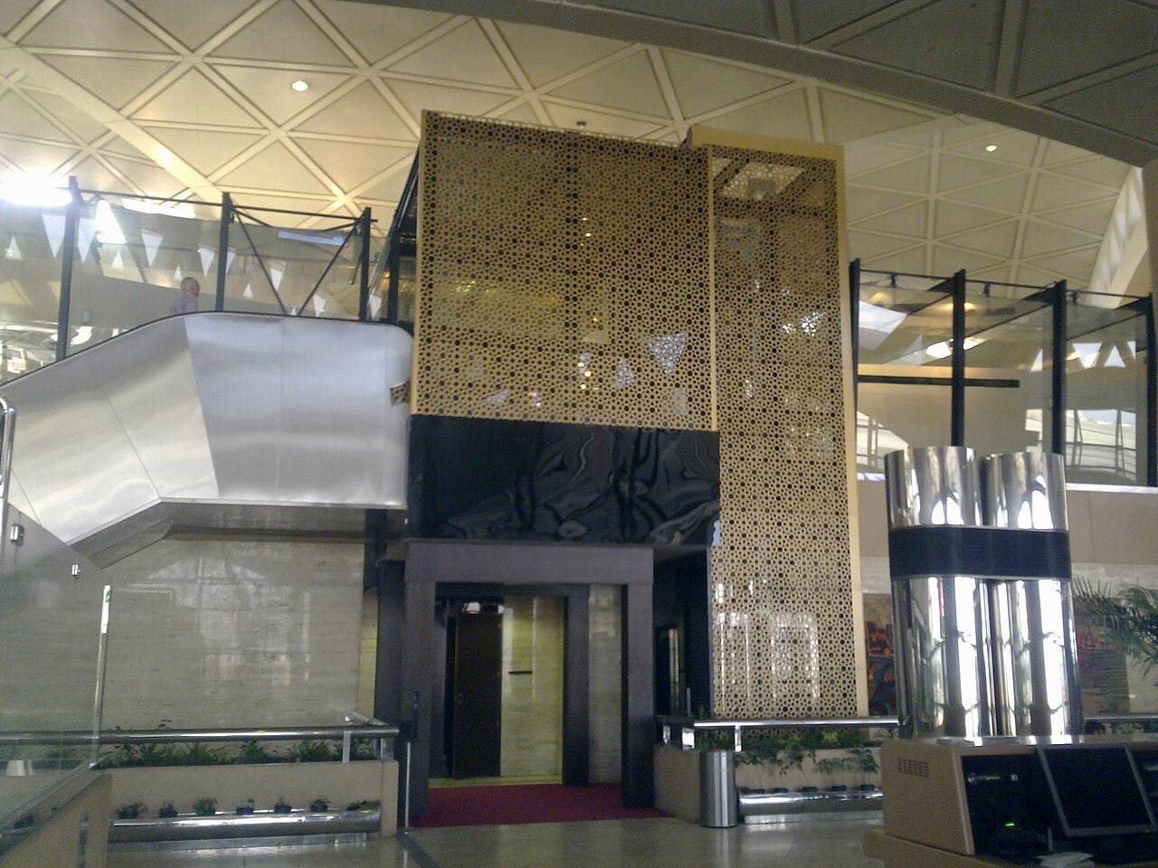 Passenger terminal interior at King Khalid International Airport in Riyadh