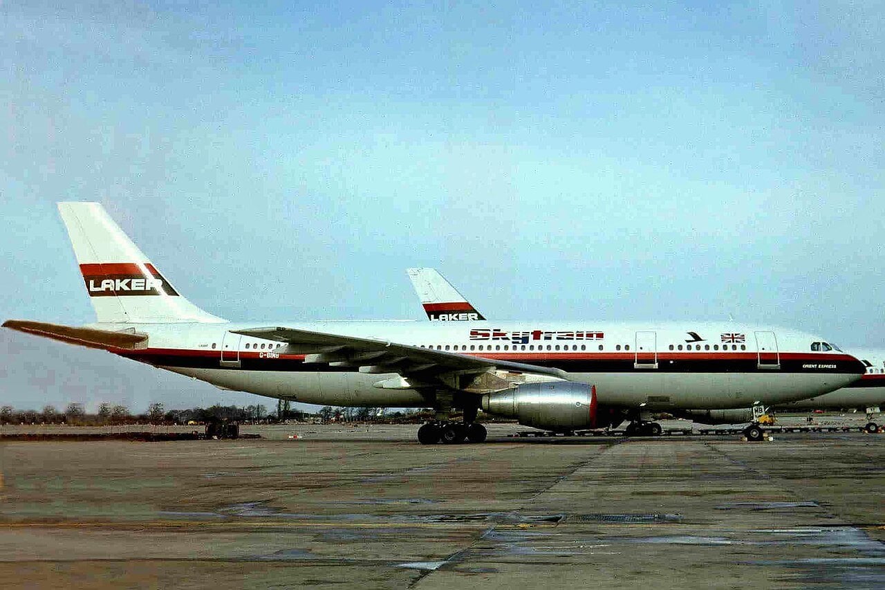 Laker Airways Airbus A300 G-BIMB impounded at Manchester in February 1982