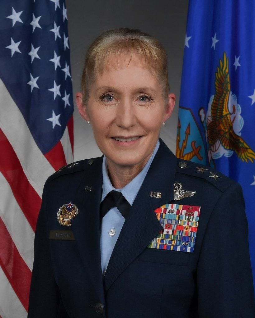 Official portrait of US Air Force Maj. Gen. Jeannie M. Leavitt