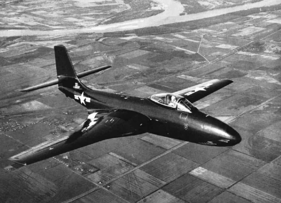 McDonnell F2H-1 Banshee in flight around 1949
