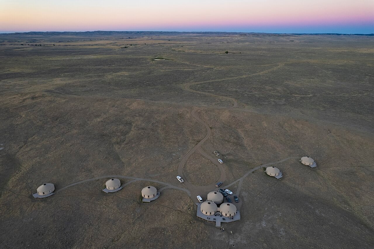 Open prairie in Montana from the air