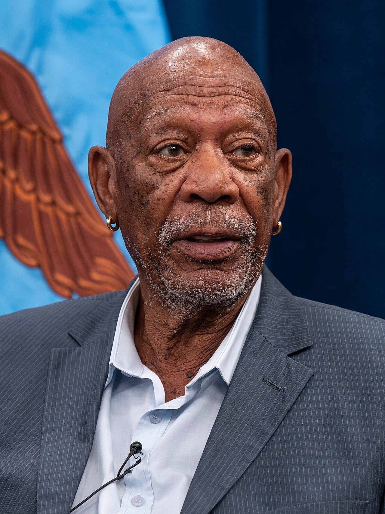 Morgan Freeman at the Pentagon in August 2023