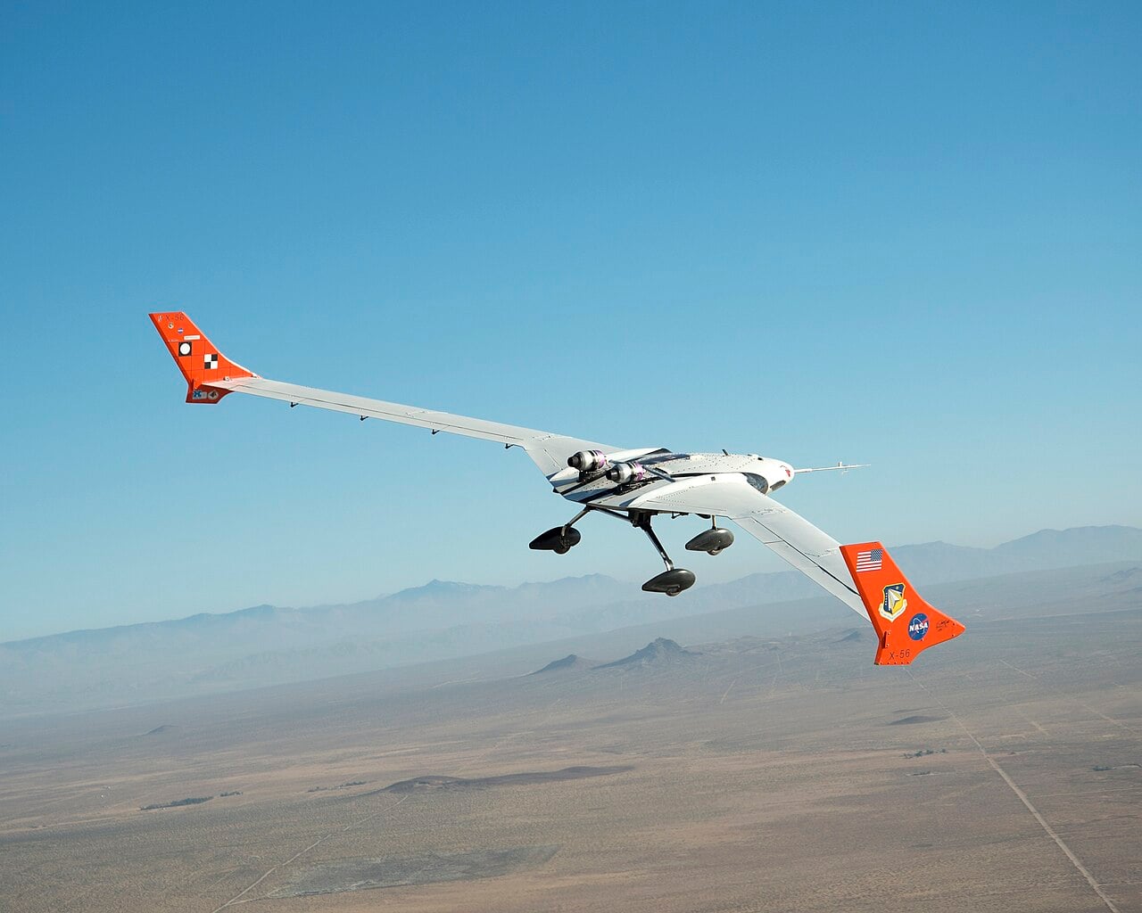 NASA X-56A remotely piloted research aircraft in flight