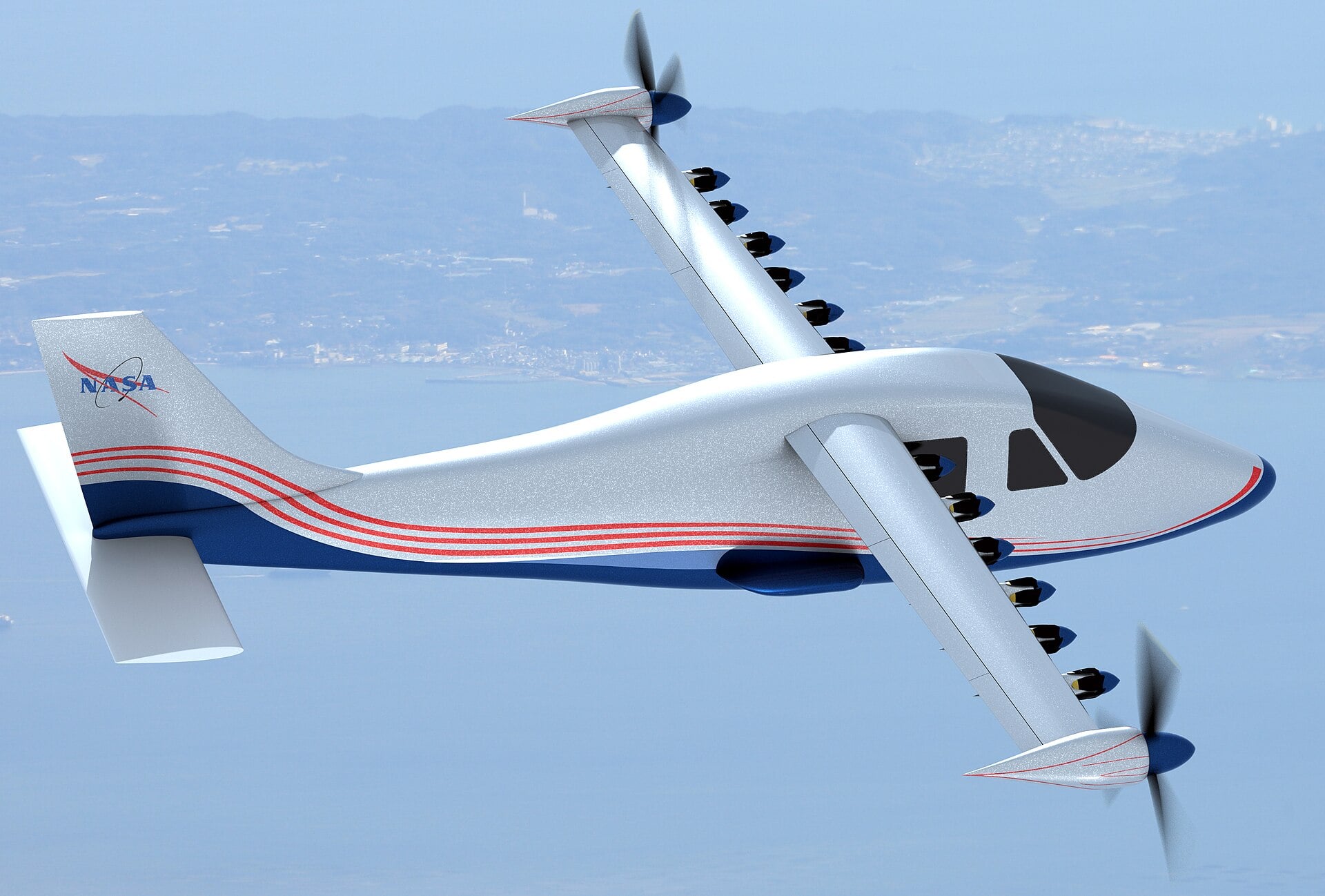 NASA artist concept of the X-57 Maxwell Mod IV