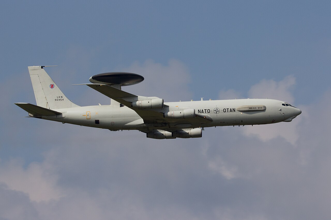 NATO Boeing E-3A AWACS in flight