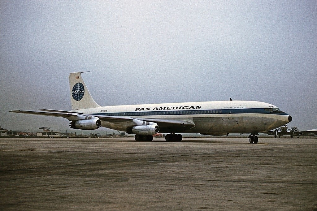 Pan American Boeing 707-121 N711PA Clipper America on the ground on 27 October 1958