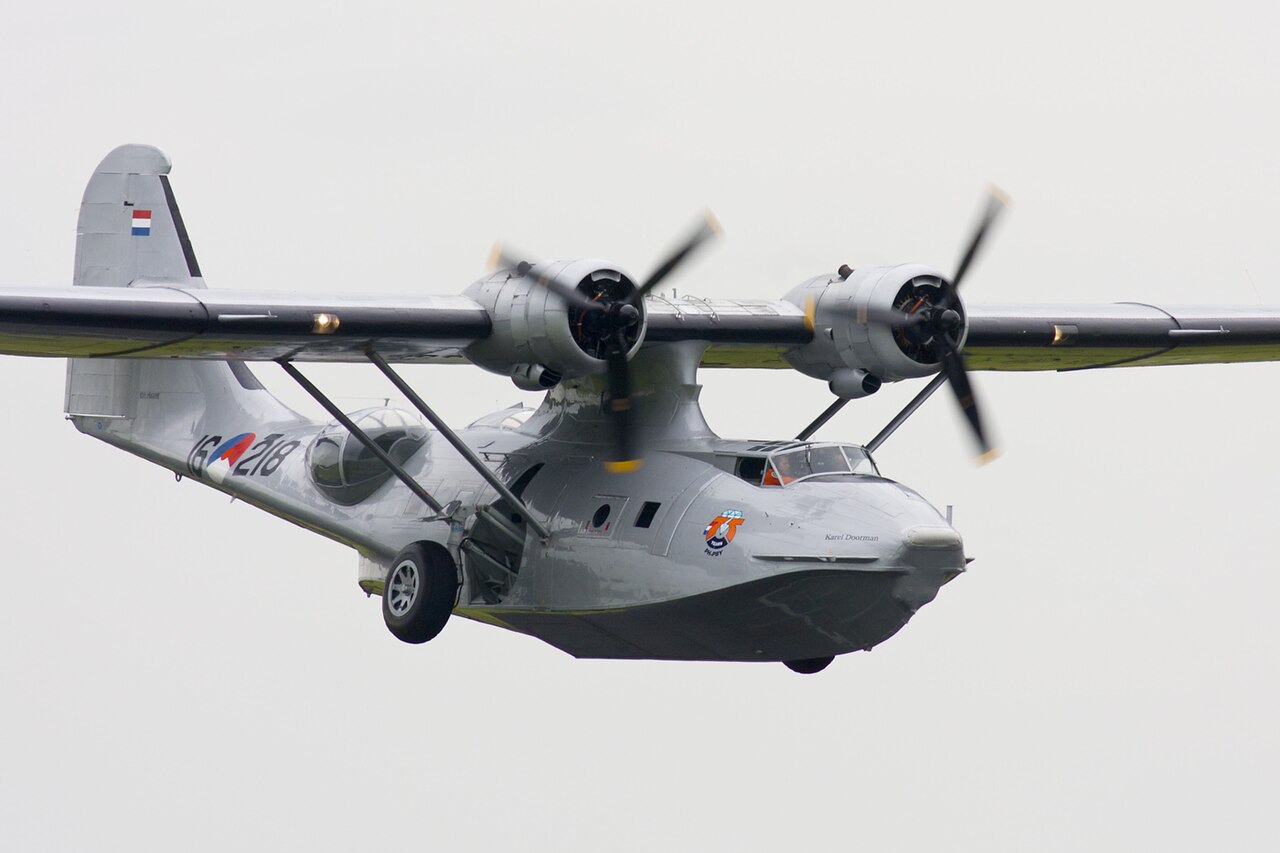 PBY-5A Catalina BuNo 2459 flying as PH-PBY in Dutch navy markings in 2016