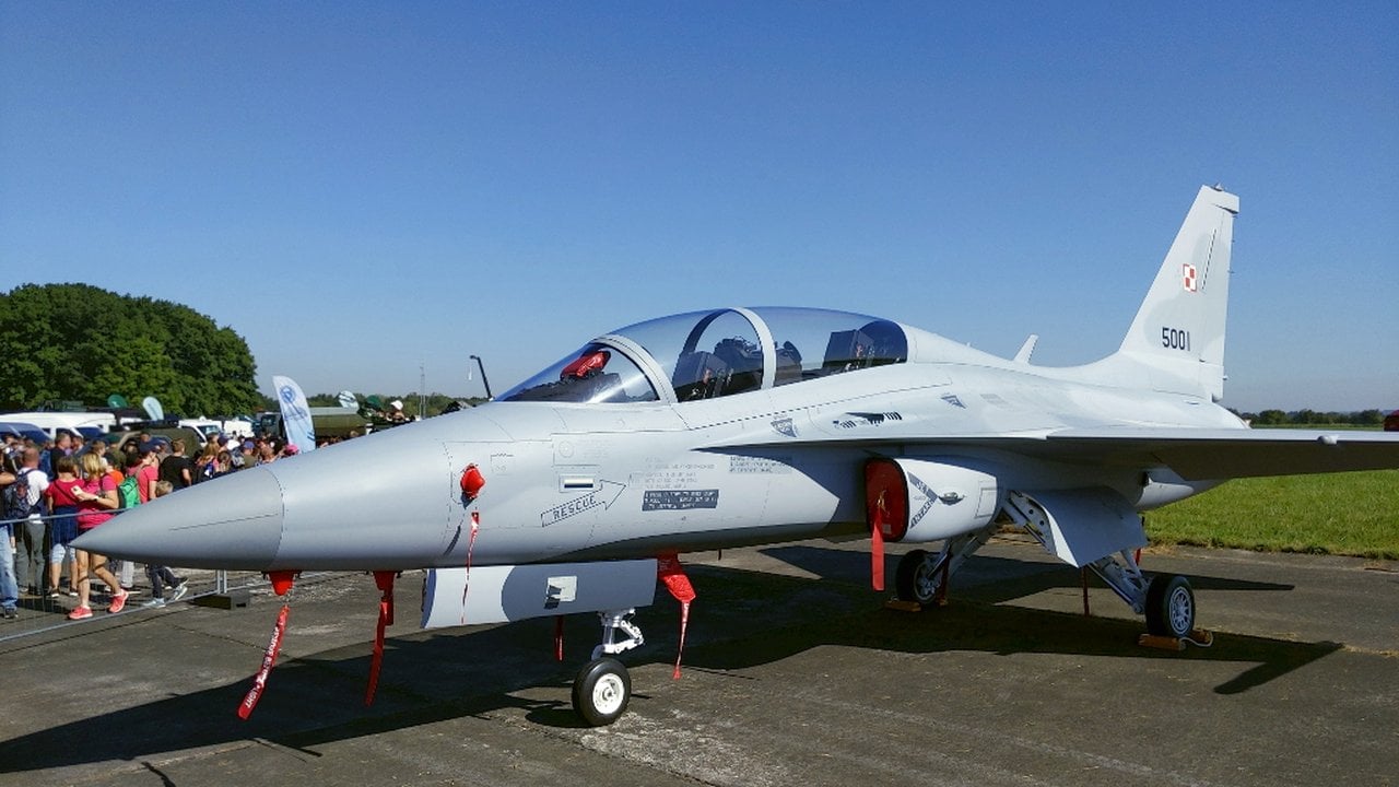 Polish Air Force KAI FA-50GF Fighting Eagle 5001 on display