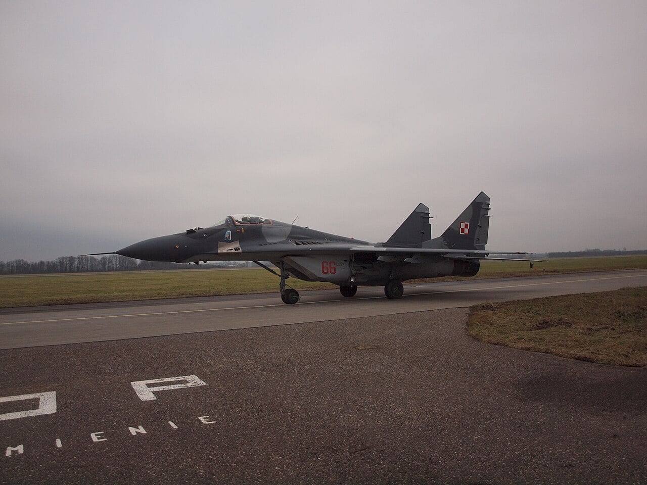 Polish Air Force MiG-29A fighter at the 22nd Air Base, Malbork