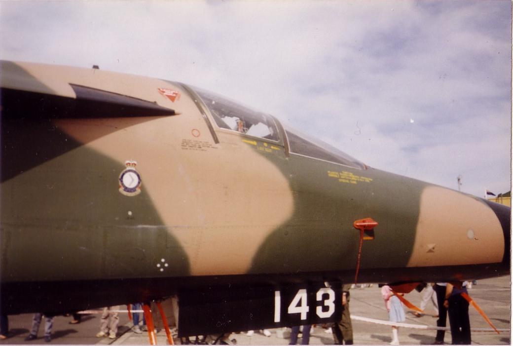 The nose of RAAF F-111C A8-143 photographed around 1986