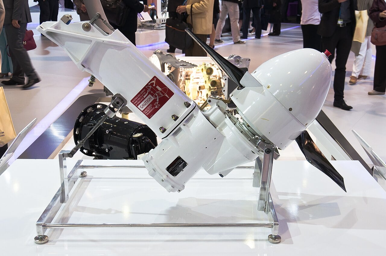 Ram air turbine for the Embraer KC-390 Safran ram air turbine backup electrical generation system for the Embraer KC-390 on display