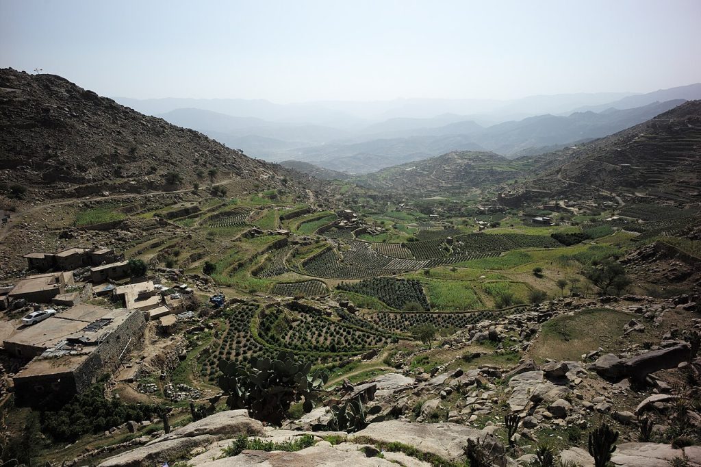 Mountains of Razeh district in Saada province, northern Yemen