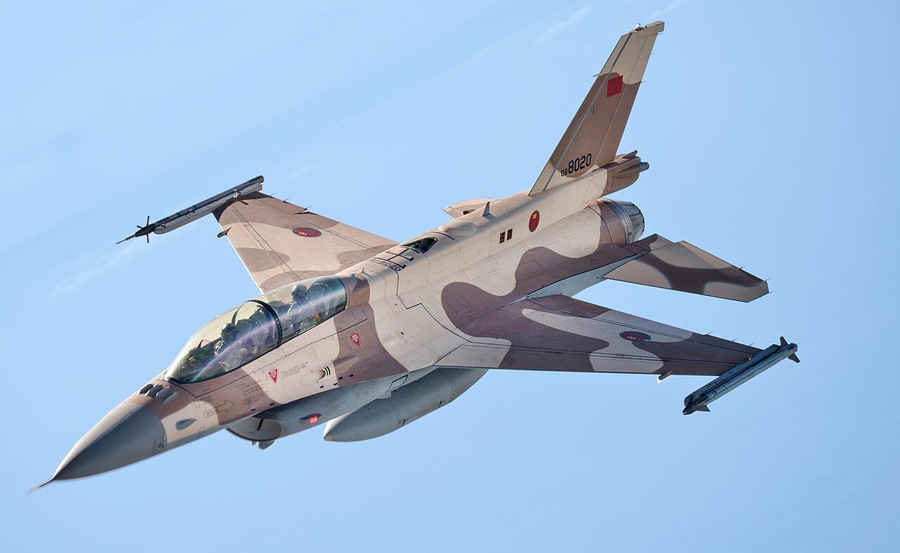 Royal Moroccan Air Force F-16 over Morocco during Exercise African Lion 2018