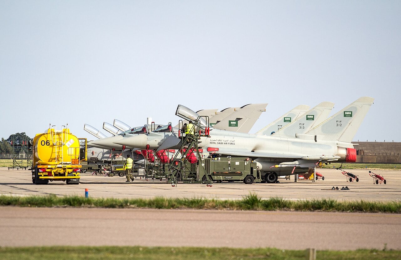 Royal Saudi Air Force Eurofighter Typhoons on the flight line