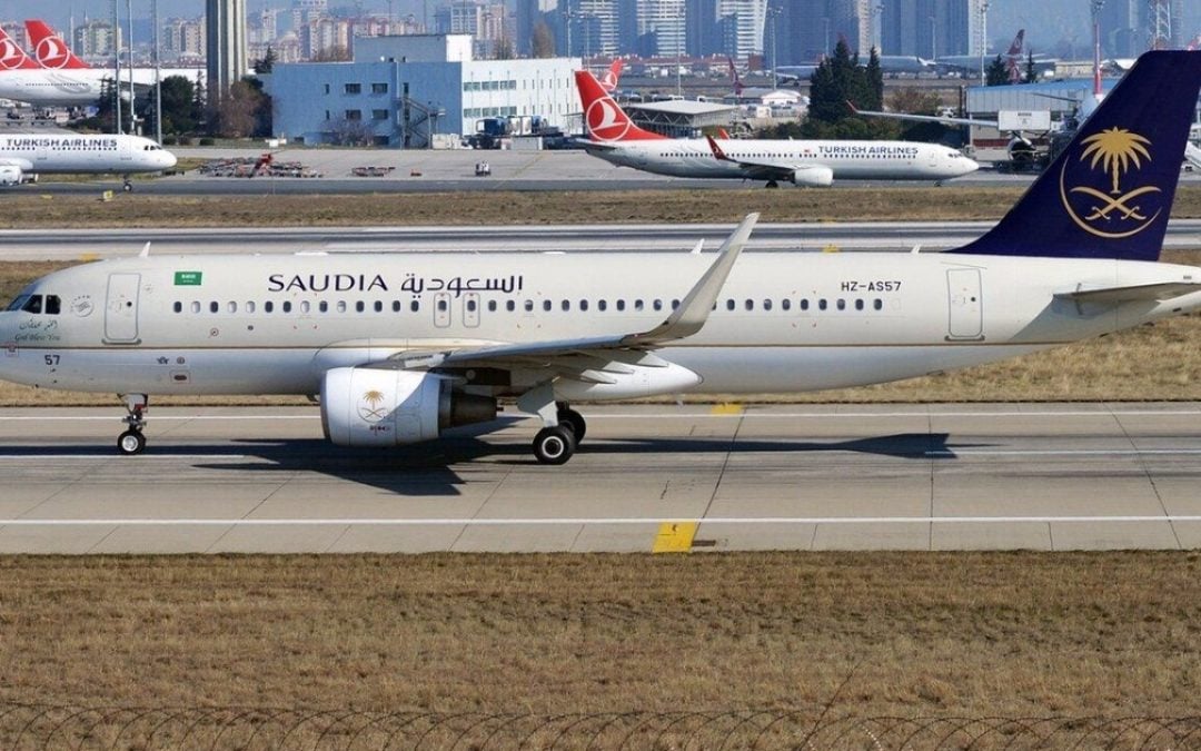 Saudia A320 Burned Out at Riyadh as Houthis Claim a Missile Hit