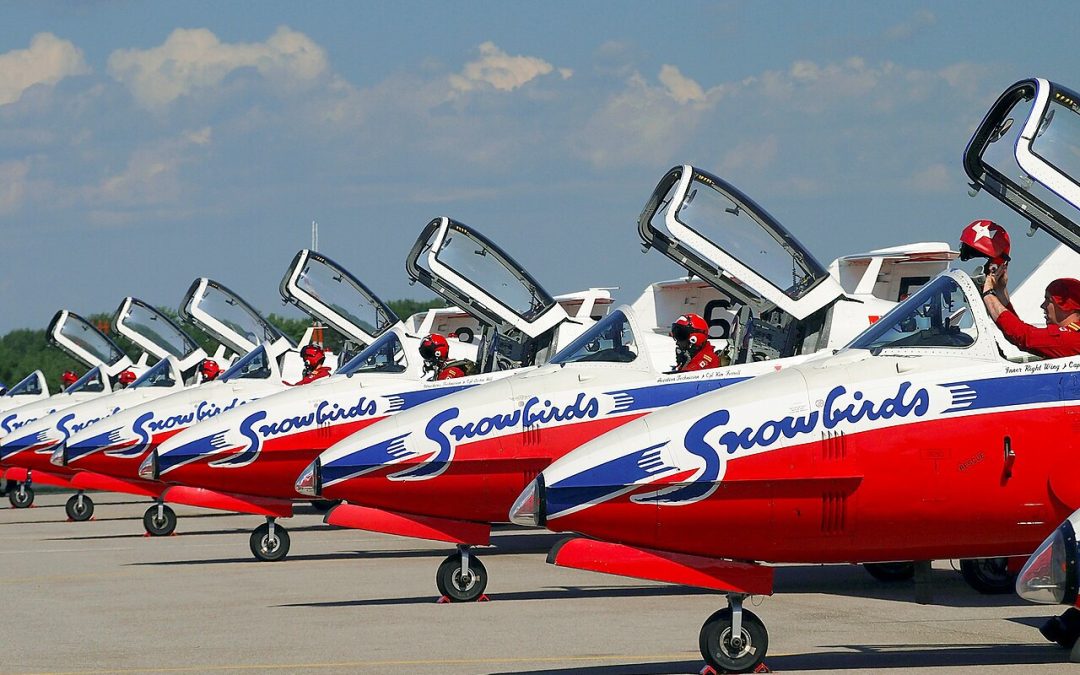 Snowbirds Fly Their Last Tutor Home Show at Moose Jaw Today