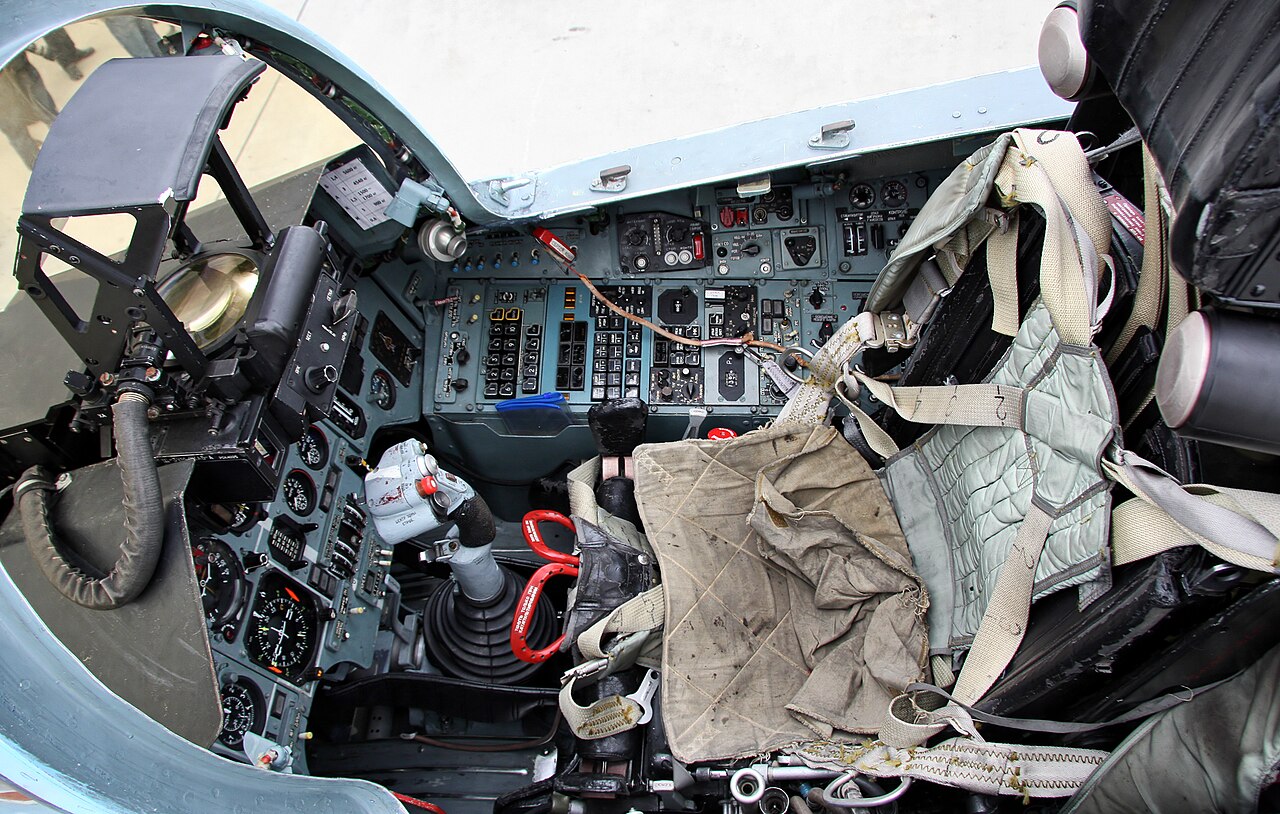 Su-27 Flanker cockpit painted Sukhoi blue-grey
