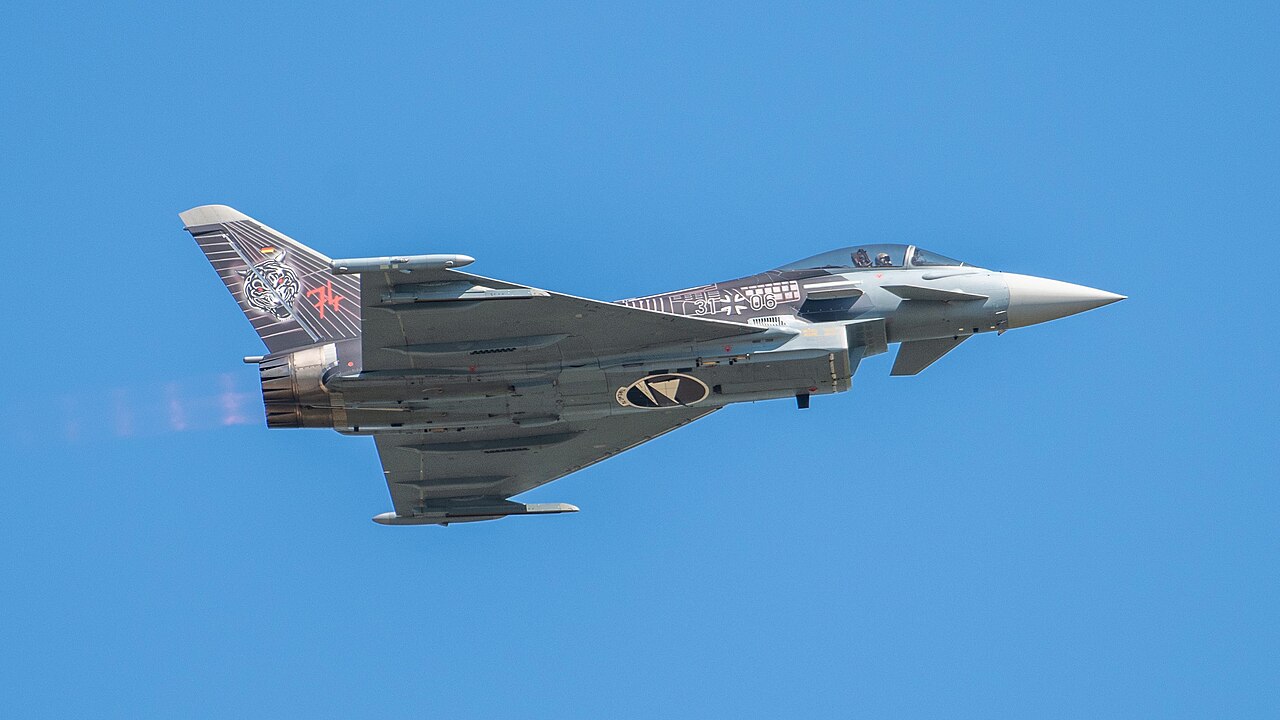 German Air Force Eurofighter Typhoon of TaktLwG 74 in flight