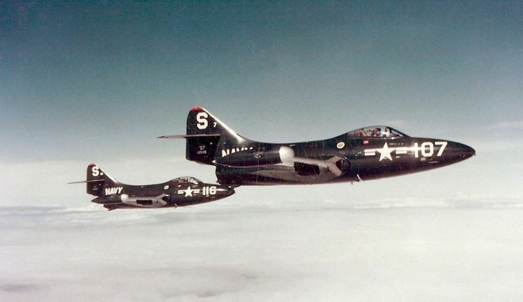 VF-51 F9F-2 Panthers over Korea in 1951