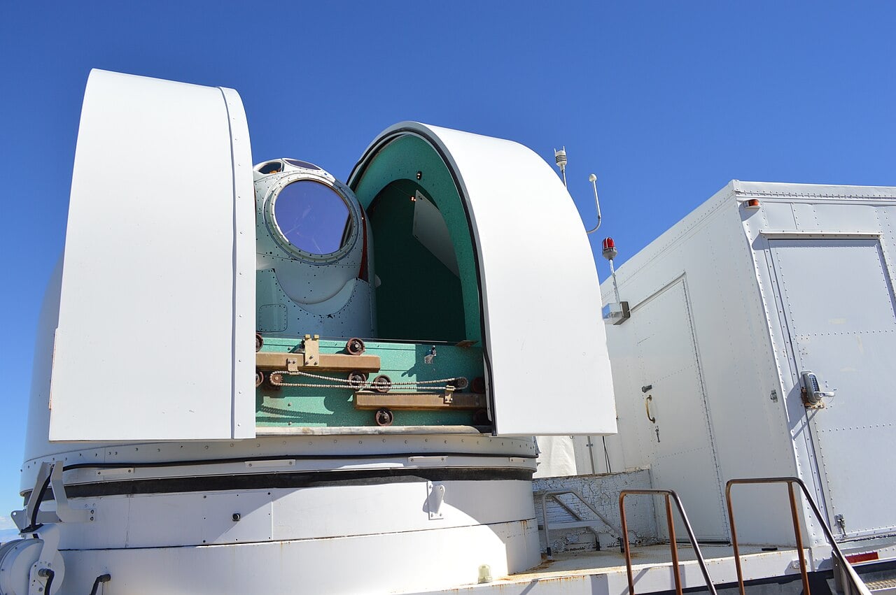 Laser weapon test at White Sands Demonstrator laser weapon system at White Sands Missile Range