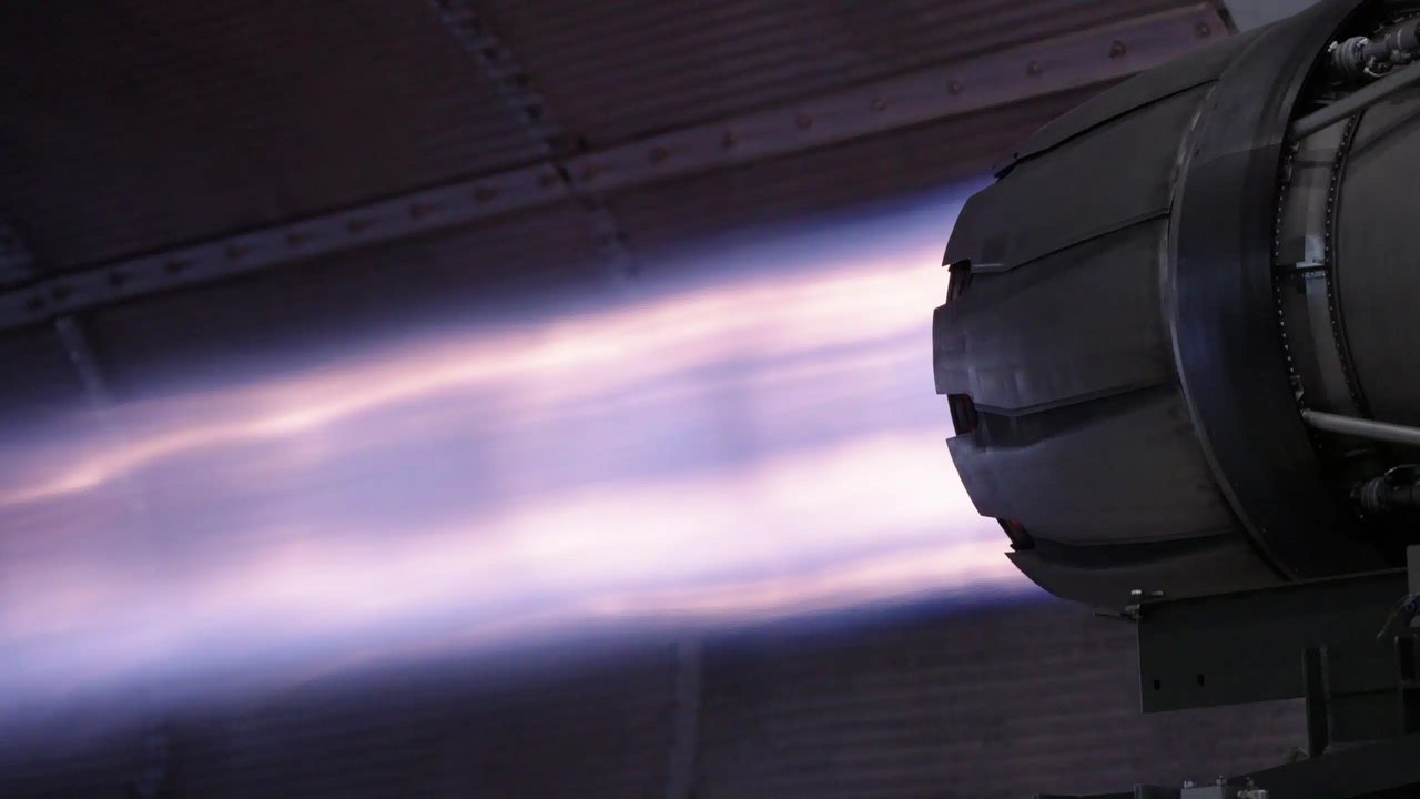 Jet engine running during X-BAT propulsion testing