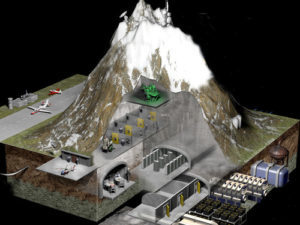 Swiss mountain bunker system