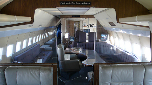 Conference room inside the aircraft