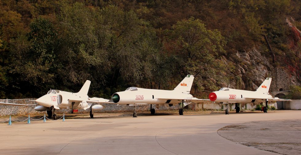 A Shenyang J-8 preserved at the China Aviation Museum, Datangshan  the delta-winged shape of a Chinese high-altitude interceptor.