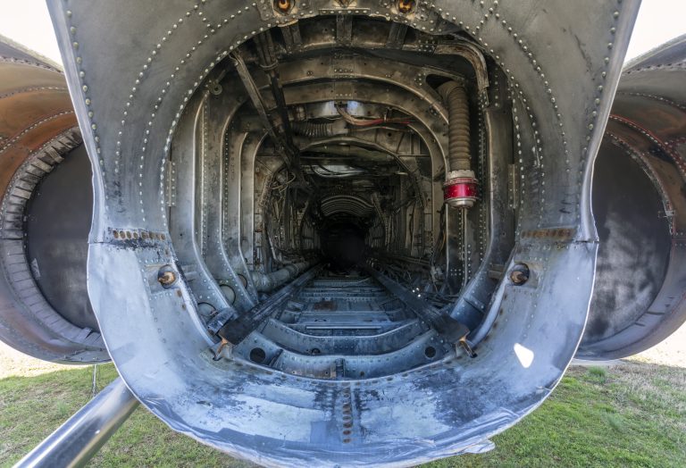 The Vigilantes linear bomb bay, seen on a preserved RA-5C the tunnel that fired its bomb out the tail.