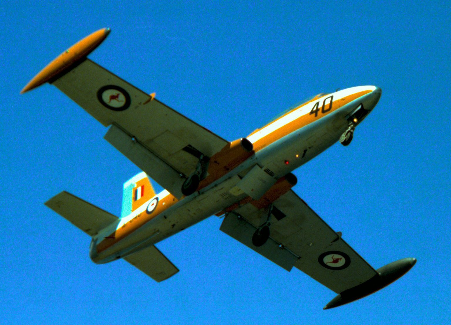 Aermacchi MB-326 jet trainer in flight