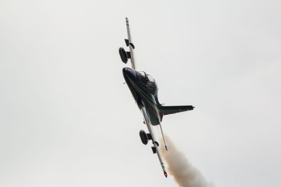 The Frecce Tricolori at full stretch the MB-339 as Italys flying signature.
