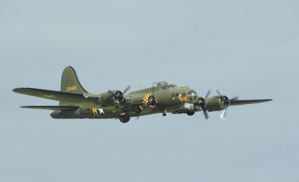 The airworthy B-17G Sally B, Europes last flying Fortress, kept airborne by volunteers.