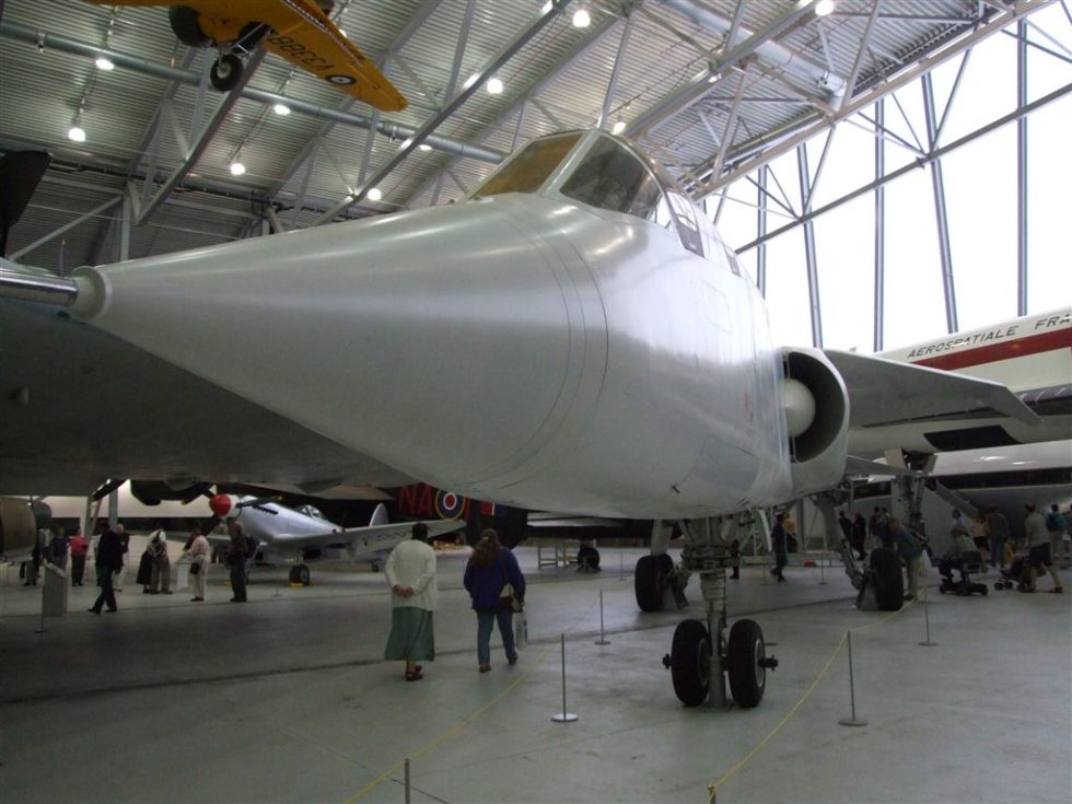 The needle nose of the TSR-2, which housed the forward-looking attack radar.