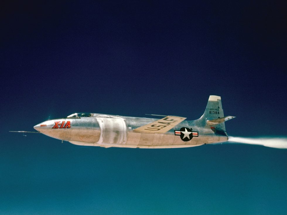 The Bell X-1A, which reached about Mach 2.44 in December 1953 before its near-fatal spin.