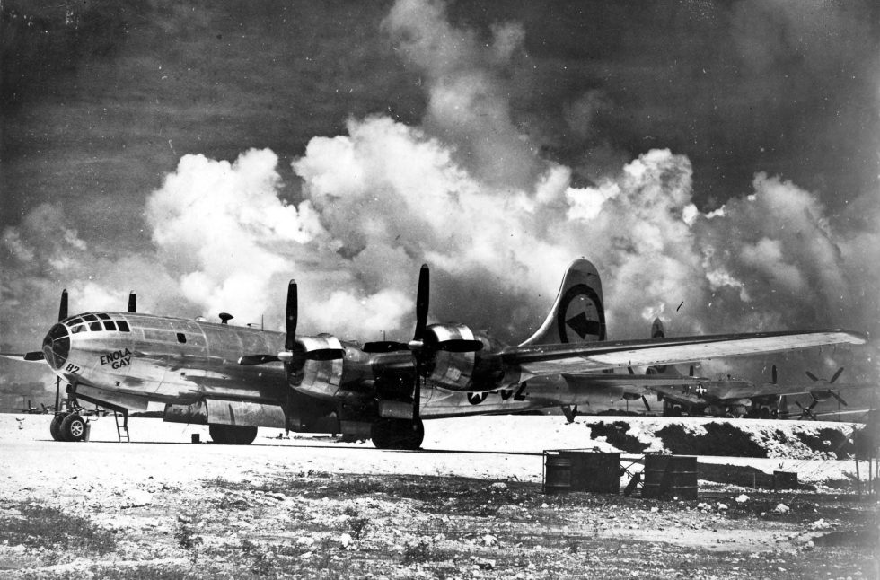 The B-29 Enola Gay  the aircraft that dropped the atomic bomb on Hiroshima on 6 August 1945.